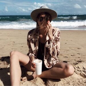 Free People Floral Kimono size S